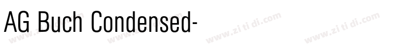 AG Buch Condensed字体转换